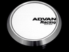 Advan 63mm Flat Centercap - White/Silver Alumite - V2389