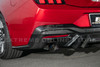 EOS Rear Bumper Diffuser for Dual Tips Finned Style - Carbon Fiber - 2024+ Mustang (DIFF-1038-BKCF-DUAL)