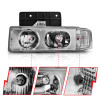 ANZO 1995-2005 Chevrolet Astro Van Crystal Headlights Chrome 1pc - 111001