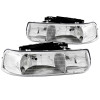 ANZO 1999-2002 Chevrolet Silverado 1500 Crystal Headlights Chrome - 111011