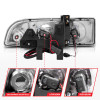 ANZO 1998-2005 Chevrolet S-10 Projector Headlights w/ Halo Black - 111015