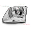 ANZO 1997-2003 Ford F-150 Crystal Headlights Chrome - 111030