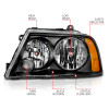 ANZO 2003-2006 Lincoln Navigator Crystal Headlights Black - 111045