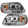 ANZO 1997.5-2003 Ford F-150 Projector Headlights w/ Halo Chrome 1pc - 111054