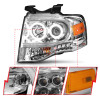 ANZO 2007-2014 Ford Expedition Projector Headlights Chrome - 111114