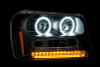 ANZO 2002-2009 Chevrolet Trailblazer Projector Headlights w/ Halo Black - 111127