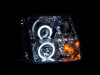 ANZO 2003-2006 Cadillac Escalade Projector Headlights w/ Halo Chrome (CCFL) (HID Compatible) - 111176