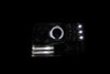 ANZO 1992-1996 Ford F-150 Projector Headlights w/ Halo Chrome w/ Side Markers and Parking Lights - 111183