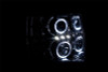ANZO 2007-2013 Chevrolet Silverado 1500 Projector Headlights w/ Halo Chrome - 111199
