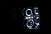 ANZO 2007-2013 Chevrolet Silverado 1500 Projector Headlights w/ Halo Chrome - 111199