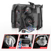 ANZO 2007-2013 Chevrolet Silverado 1500 Projector Headlights w/ Halo Black - 111200
