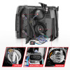 ANZO 2007-2013 Chevrolet Silverado 1500 Projector Headlights w/ Halo Black - 111200