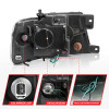 ANZO 2004-2008 Ford F-150 Projector Headlights w/ U-Bar Black - 111288