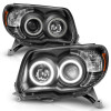 ANZO 2006-2009 Toyota 4Runner Projector Headlights w/ Halo Black - 111320