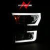 ANZO 2015-2017 Ford F-150 Projector Headlights w/ Plank Style Switchback Chrome w/ Amber - 111358