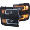 ANZO Projector Headlights 15-17 Chevrolet Silverado 2500HD / 3500HD Black w/ Black Rim - 111364