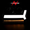 ANZO 2006-2009 Chevrolet Trailblazer Projector Headlights w/ Plank Style Design Chrome w/ Amber - 111391