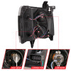ANZO 07-13 Chevrolet Silverado 1500 Plank Style Projector Headlights Black w/ Amber - 111410
