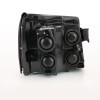 ANZO 2003-2006 Cadillac Escalade Crystal Headlight Black Amber - 111423