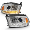 ANZO 2009-2018 Dodge Ram 1500 Projector Plank Style Switchback H.L Halo Chrome Amber (OE Style) - 111440