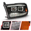 ANZO 2009-2018 Dodge Ram 1500 Projector H.L. Switchback Black Amber - 111441