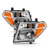 ANZO 2005-2008 Nissan Pathfinder Crystal Headlight Chrome Amber (OE Replacement) - 111463