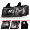 ANZO 2003-2017 Chevy Express Crystal Headlight Black - 111474