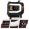ANZO GMC SIERRA 1500 14-15 2500H/15-19 Projector Headlight Plank Style Black w/ Switchback (Halogen) - 111487