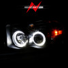 ANZO 2002-2005 Dodge Ram 1500 Projector Headlights w/ Halo Black Clear Amber - 111490