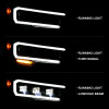 ANZO 2016-2018 Toyota Tacoma LED Projector Headlights Plank Style Black w/ Amber - 111496