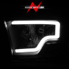 ANZO 2009-2018 Dodge Ram 1500 Crystal Headlights w/ Light Bar Black Housing - 111515