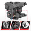 Anzo 18-20 Ford F-150 Full Led Projector Smoke Bar Style Headlights Black Amber - 111520