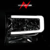 ANZO 99-04 Ford F250/F350/F450/Excursion (excl. 99) Crystal Headlights - w/ Light Bar Chrome Housing - 111550