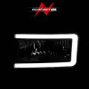 ANZO 94-02 Dodge RAM Crystal Headlight - w/ Light Bar Black Housing - 111554