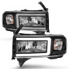 ANZO 94-02 Dodge RAM Crystal Headlight - w/ Light Bar Black Housing - 111554
