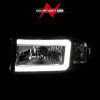ANZO 94-02 Dodge RAM Crystal Headlight - w/ Light Bar Chrome Housing - 111555