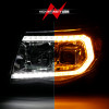 ANZO 05-11 Toyota Tacoma Projector Headlights w/Light Bar Switchback Chrome Housing - 111565