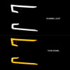 ANZO 19-22 Chevrolet Silverado 1500 LED Proj HL w/Lgt Bar SwBk Seq. Blk w/In. Light - Passenger Side - 111566-R