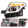 ANZO 11-15 Ford Explorer Projector Headlights w/ Light Bar Chrome Housing w/ Amber light - 111576