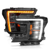 ANZO 18-20 Ford F-150 (w/Factory Halogen) Z-Series Full LED Proj Headlights Init/SeqSig - Pair - 111589X