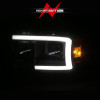 ANZO 97-04 Dodge Dakota/Durango Crystal headlight Set w/ Light Bar Black Housing - 111591