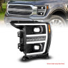 Anzo 21-23 Ford F150 LED Projector Headlight w/Switchback+Sequential - Black (Driver Side Only) - 111594-L