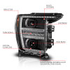 Anzo 21-23 Ford F150 LED Projector Headlight w/Switchback+Sequential - Black (Passenger Side Only) - 111594-R