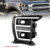 Anzo 21-23 Ford F150 LED Projector Headlight w/Switchback+Sequential - Black (Passenger Side Only) - 111594-R