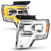 ANZO 09-14 Ford F-150 Full LED Proj Headlights w/Initiation Feature - Chrome - 111607