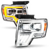 ANZO 09-14 Ford F-150 Full LED Proj Headlights w/Initiation Feature - Chrome - 111607