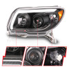 ANZO 06-09 Toyota 4 Runner Projector Headlights Plank Style - Black - 111616