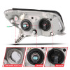 ANZO 06-09 Toyota 4 Runner Projector Headlights Plank Style - Black - 111616