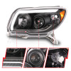 ANZO 06-09 Toyota 4 Runner Projector Headlights Plank Style - Black - 111616