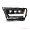 ANZO 19-24 RAM 1500 (New Body/OE Halogen) Full LED Proj Headlights DRL/SeqSig Black - Driver Side - 111628A-L